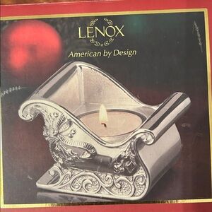 Lenox Sleigh Votive- Silverplate- NIB